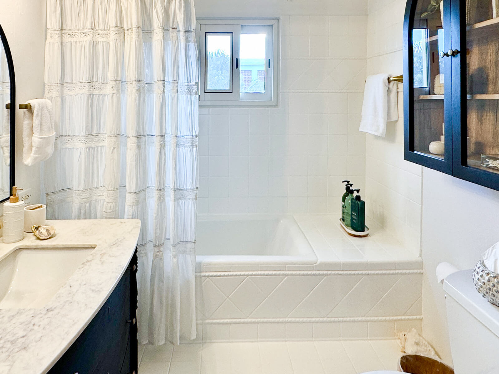 Jack & Jill bath — tub and shower, open and light-filled