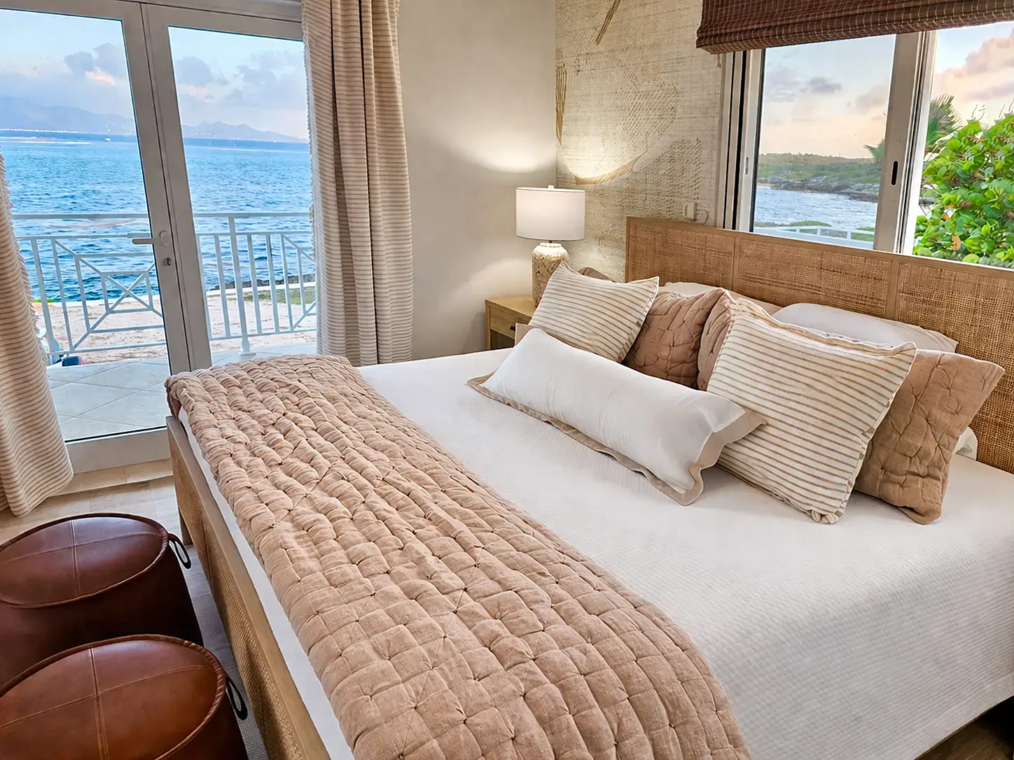 Sunrise bedroom — private balcony and morning light