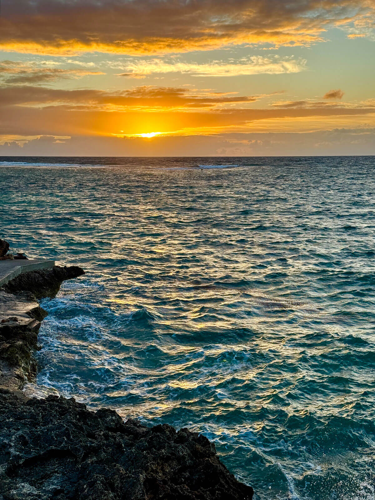 The Dock — Saba and St. Barths visible on the horizon on clear days